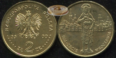 Польша. 2 злотых. 2000 (Unc)