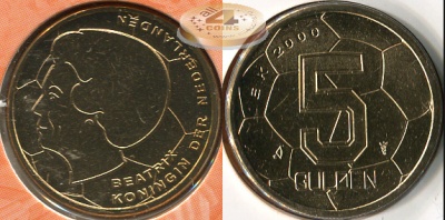 Нидерланды. 5 гульденов. 2000 (Unc. Буклет)