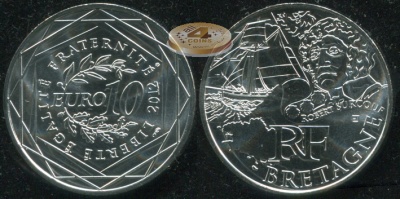 Франция. 10 евро. 2012 (Unc. Серебро)
