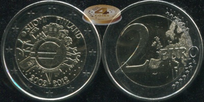 Финляндия. 2 евро. 2012 (Unc. Биметалл)