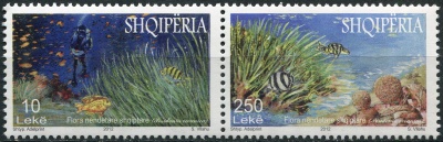 Албания. 2012. Морские обитатели и растения (Сцепка. MNH OG)