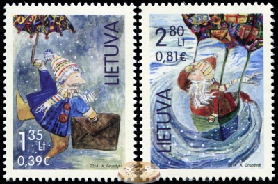 Литва. 2014. Рождество и Новый год (Серия Почтовых марок. MNH OG)
