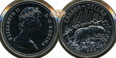 Канада. 1 доллар. 1980 (Unc. Серебро)