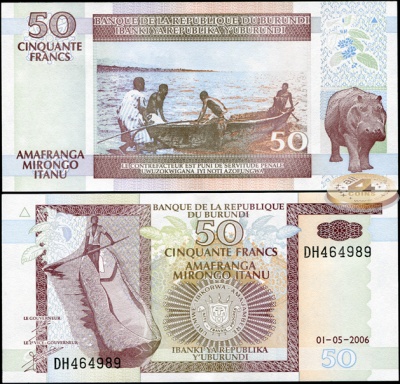 Бурунди. 50 франков (Unc) 2006