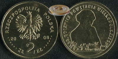 Польша. 2 злотых. 2008 (Unc)