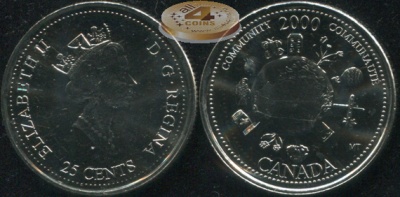 Канада. 25 центов. 2000 (Unc)