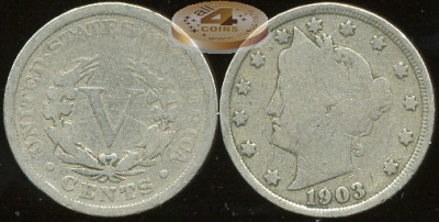 США. 5 центов. 1903 (G)