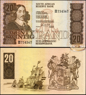 ЮАР. 20 рандов (Unc) 1982-85