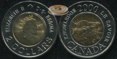Канада. 2 доллара. 2000 (Unc. Биметалл)