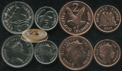 Фолклендские о-ва. Набор №5 (4 монеты) 1998-2004