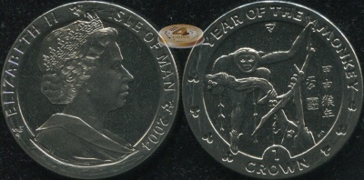 Остров Мэн. 1 крона. 2004 (Unc)