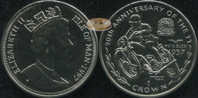 Остров Мэн. 1 крона. 1997 (Unc)