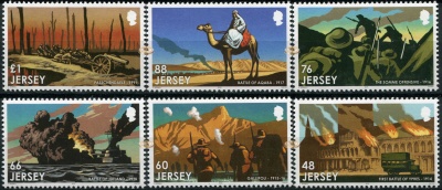 Джерси. 2016. 100 лет с начала Первой Мировой войны. Битвы (Серия. MNH OG)
