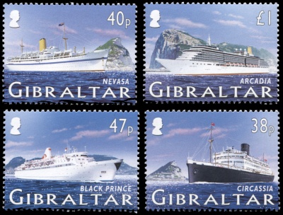 Гибралтар. 2005. Круизные корабли I (Серия. MNH OG)