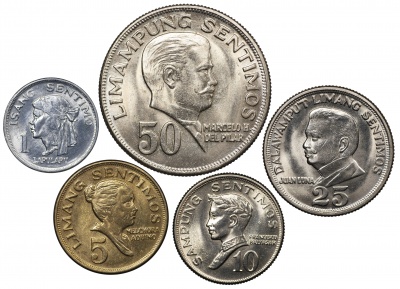 Филиппины Набор из 5 монет aUnc-Unc 1968-1974