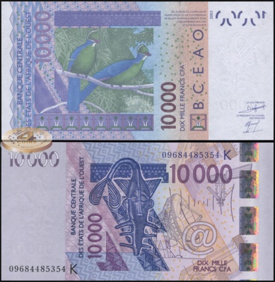 Сенегал (КФА Запад). 10000 франков (Unc) 2009