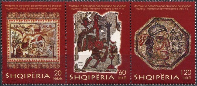 Албания. 2011. Раннехристианские мозаики (Сцепка. MNH OG)