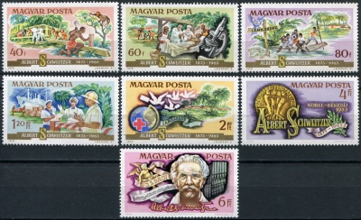 Венгрия. 1975. 100 лет со дня рождения Альберта Швейцера (Серия. MNH OG)