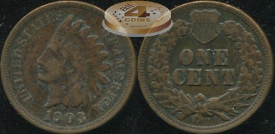 США. 1 цент. 1903 (XF+)