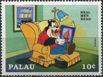 Палау. 1997. Настоящие мужчины читают - Пит (Почтовая марка. MNH OG)