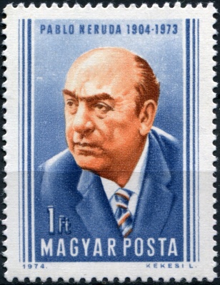 Венгрия. 1974. 70 лет со дня рождения Пабло Неруды [1904-1973] (Почтовая марка. MNH OG)