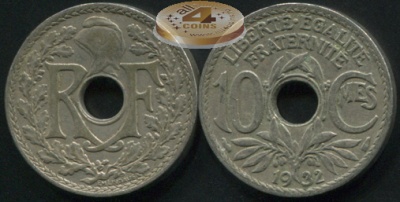 Франция. 10 сантимов. 1932 (VF)