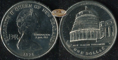Новая Зеландия. 1 доллар. 1978 (Unc)