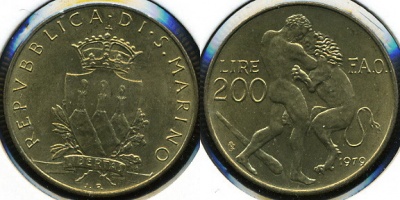 Сан-Марино. 200 лир. 1979 (Unc)