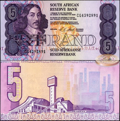 ЮАР. 5 рандов (Unc) 1990-94