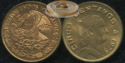 Мексика. 5 центаво. 1975 (Unc)