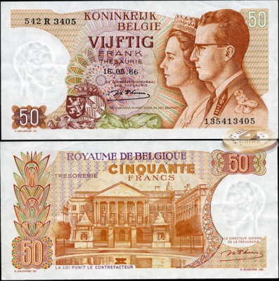 Бельгия. 50 франков (XF) 1966