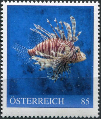 Австрия. 2022. Рыба-крылатка ( Pterois volitans) (Почтовая марка. MNH OG)