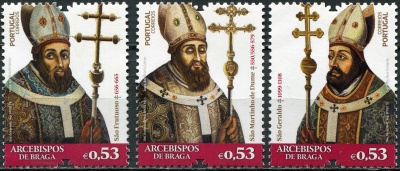 Португалия. 2018. Архиепископы Браги (I) (Серия Почтовых марок. MNH OG)
