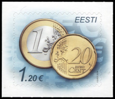 Эстония. 2014. Евро-марка. 1.20 евро (Почтовая марка. MNH OG)