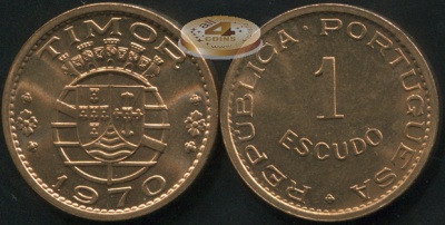Тимор (Португальский). 1 эскудо. 1970 (Unc)
