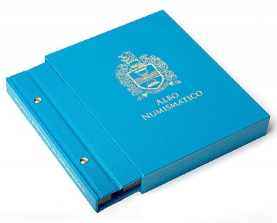 Футляр для альбомов толщиной 30 мм, цвет «Голубой» (АльбоНумизматико)