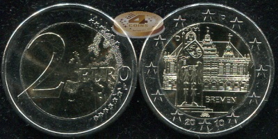 Германия. 2 евро. 2010 D (Unc. Биметалл)