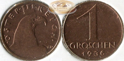 Австрия. 1 грошен. 1935 (Unc)