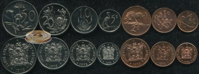 ЮАР. Набор №11 (Патина. 7 монет) 1971-80