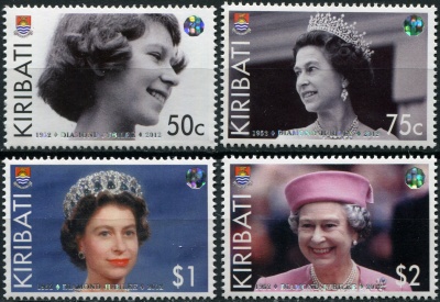 Кирибати. 2012. 60-летие правления Елизаветы II (Серия. MNH OG)