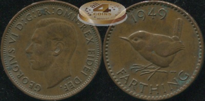 Великобритания. 1 фартинг. 1949. (Unc)