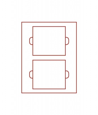 Бокс увеличенной высоты d-box. 2 ячейки (Lindner)