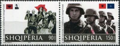Албания. 2012. Столетие албанской армии (Сцепка. MNH OG)