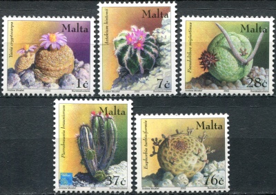 Мальта. 2002. Кактусы и суккуленты (Серия Почтовых марок. MNH OG)