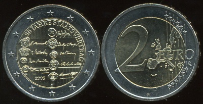 Австрия. 2 евро. 2005 (Unc. Биметалл)