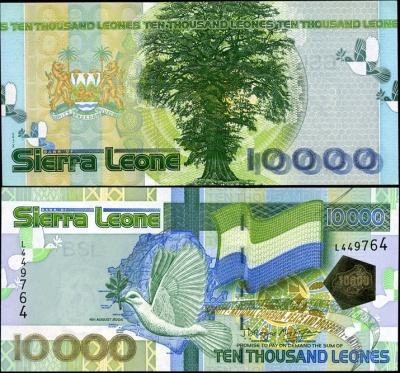 Сьерра Леоне. 10000 леоне (Unc) 2004