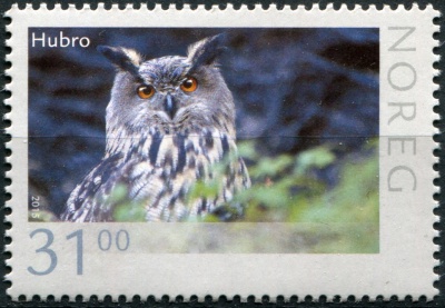 Норвегия. 2015. Филин обыкновенный (Почтовая марка. MNH OG)