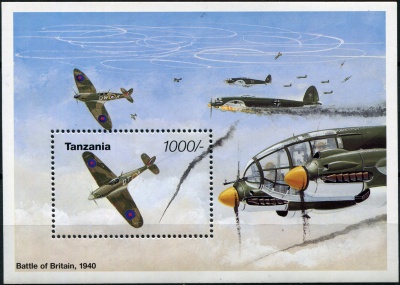 Танзания. 1995. 50 лет со дня окончания Второй мировой войны. (I) (Блок. MNH OG)