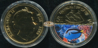 Фиджи. 1 доллар. 2009 (Unc. Эмаль)