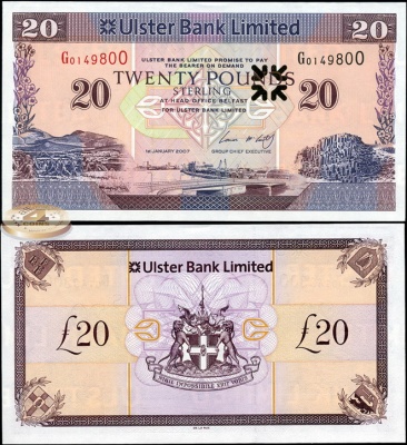 Ирландия (Ольстер). 20 фунтов (Unc) 2007